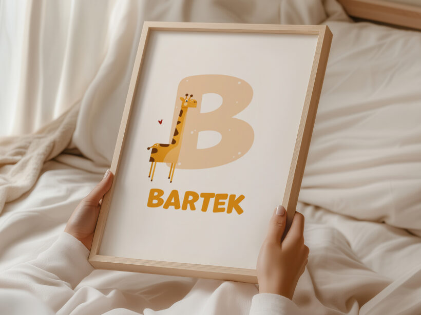 plakat z imieniem dziecka