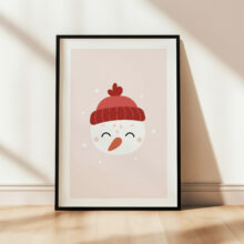 plakat z bałwankiem plakaty zimowe i świąteczne dla dzieci z bałwankiem