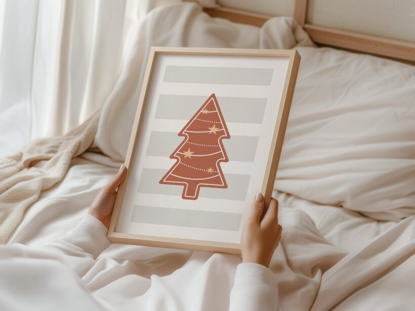 nowoczesne minimalistyczne plakaty świąteczne
