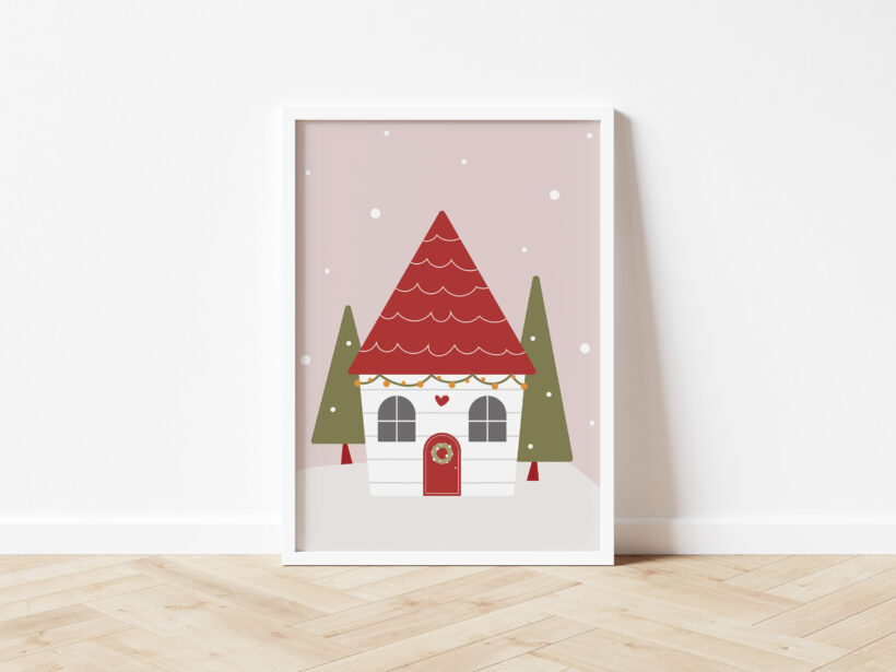 urocze nowoczesne plakaty świąteczne dla dzieci i do salonu