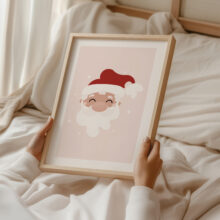 nowoczesne plakaty dla dzieci uroczy plakat na Święta dla dzieci ze Świętym Mikołajem