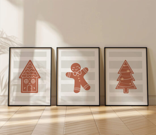 zestaw plakatów świątecznych