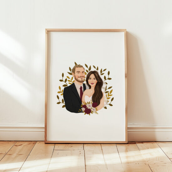 portret ślubny dla pary na podstawie zdjęć