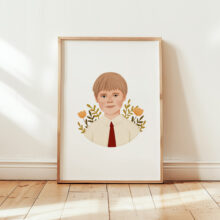 prezent na pierwszą komunię ilustrowany portret dziecka