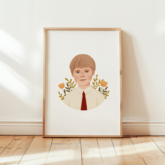 ilustrowany portret dziecka