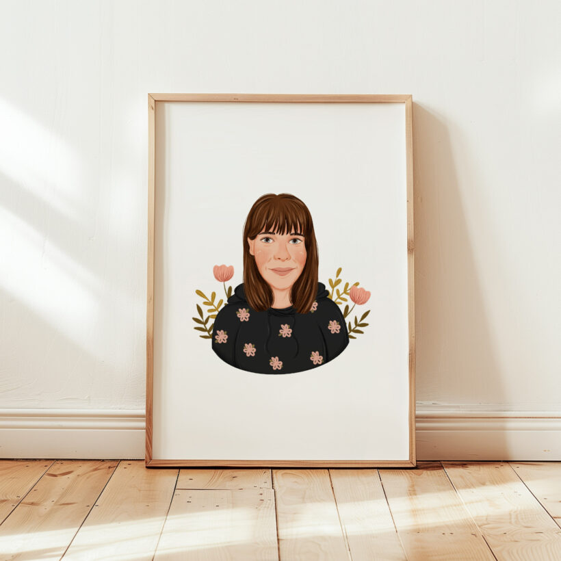 portret z okazji urodzin portret ilustrowany