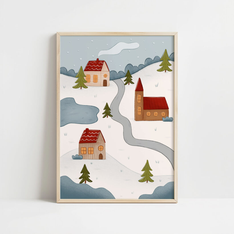 oryginalne i eleganckie plakaty na święta od polskiego ilustratora