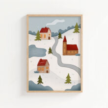 zimowe plakaty na ścianę z Polski