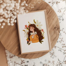 oryginalne ilustracje do salonu przytulna i oryginalna boho ilustracja w folkowym stylu do salonu