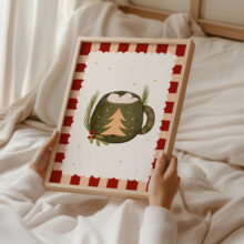 pomysł na przytulne świąteczne dekoracje do domu oryginalne plakaty z Polski