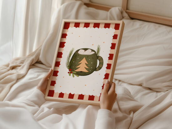 pomysł na przytulne świąteczne dekoracje do domu oryginalne plakaty z Polski