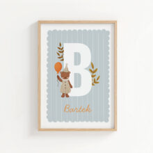 uroczy personalizowany plakat z imieniem dla chłopca boże narodzenie