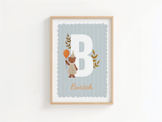 uroczy personalizowany plakat z imieniem dla chłopca boże narodzenie