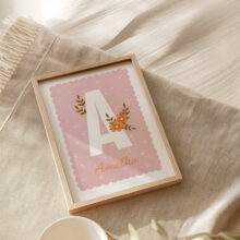 prezent z okazji narodzin dziecka elegancki plakat z imieniem dziecka prezent na roczek i narodziny