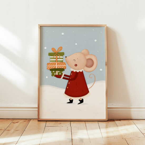 uroczy plakat świąteczny dla dzieci