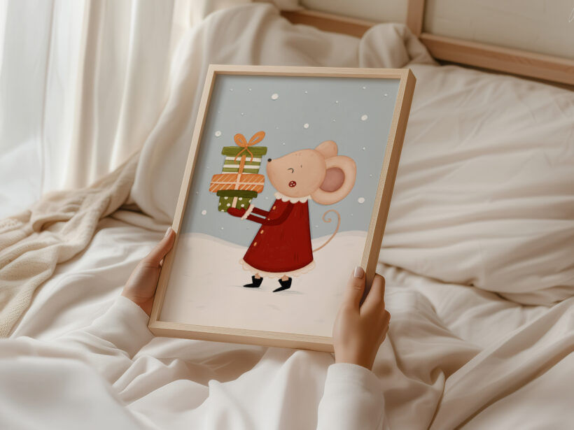 oryginalne plakaty świąteczne od polskiego ilustratora