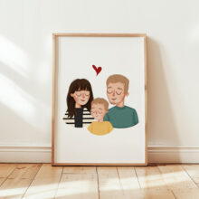 bajkowy portret rodzinny prezent na Boże Narodzenie i parapetówkę