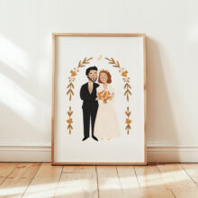 ilustrowany portret ślubny