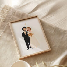 prezent ślubny dla pary bajkowy portret