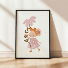 plakaty ze zwierzątkami do pokoju dziecka urocze ilustrowane plakaty do pokoju dziewczynki narodziny chrzest