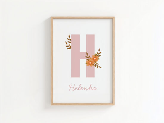 plakat z imieniem na zamówienie metryczka dla dziewczynki