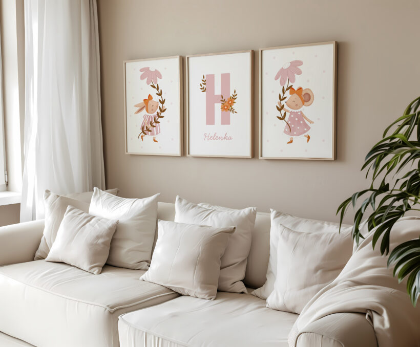 prezent na narodziny dziecka metryczka zestaw plakatów do pokoju dziecka na zamówienie metryczka plakat z imieniem