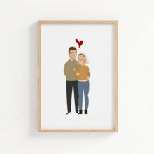 portret rodzinny na zamowienie portret bajkowy dla pary prezent ślubny